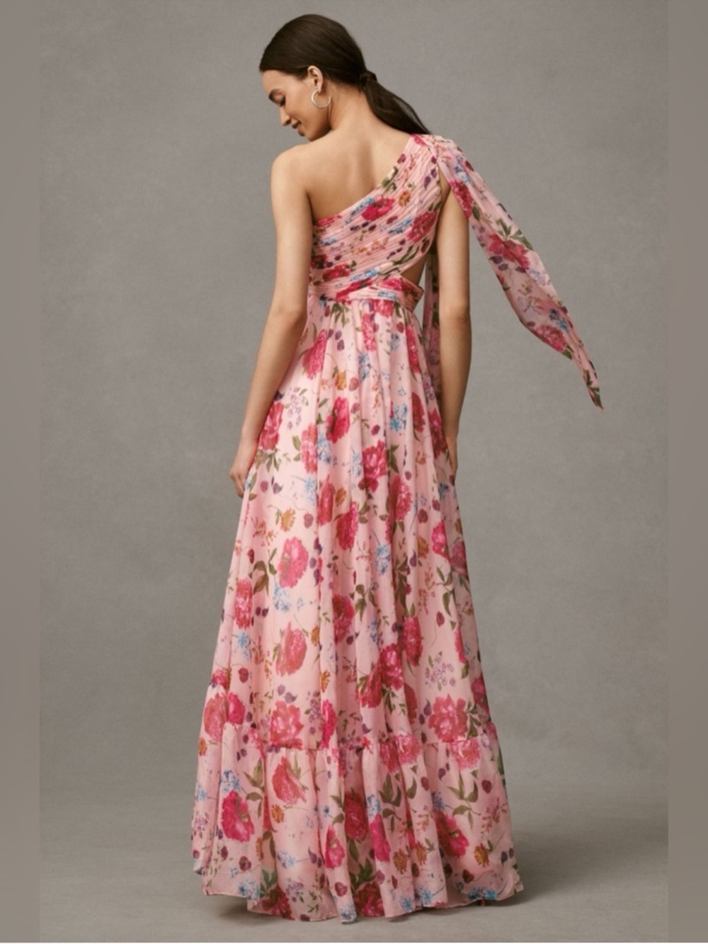 Mac Duggal One-Shoulder Cutout Floral Maxi
Dress - Picture 3 of 13